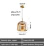 Stello Modern Amber Glass Pendant Light with Gold Finish