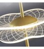 Stello Modern Artistic LED Pendant Light   Gold & Acrylic Design