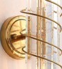 Stello Modern Crystal Wall Sconce with Gold Spiral Accent