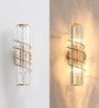 Stello Modern Crystal Wall Sconce with Gold Spiral Accent