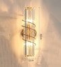 Stello Modern Crystal Wall Sconce with Gold Spiral Accent