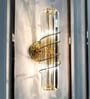 Stello Modern Crystal Wall Sconce with Gold Spiral Accent