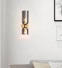 Stello Modern Double Glass Wall Sconce with Smoky Finish and Gold Base