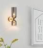 Stello Modern Double Glass Wall Sconce with Smoky Finish and Gold Base