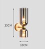 Stello Modern Double Glass Wall Sconce with Smoky Finish and Gold Base