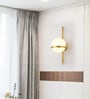 Stello Modern Gold Wall Sconce with Frosted Glass Globe