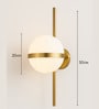 Stello Modern Gold Wall Sconce with Frosted Glass Globe