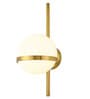 Stello Modern Gold Wall Sconce with Frosted Glass Globe