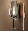 Stello Smoke Glass Wall Sconce with Metal Frame