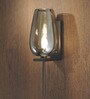 Stello Smoke Glass Wall Sconce with Metal Frame