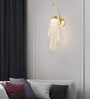 Stello Spiral Drape Wall Light   Artistic Gold LED Fixture