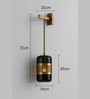 Stello Teal Glass Wall Light   Modern Gold Accent Fixture