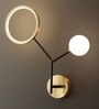 Stello Twin Orbit Wall Light   Modern Art Deco LED Fixture