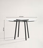 Stem Glass 4 Seater Dining Table in Transparent Colour