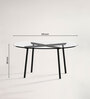 Stem Glass 6 Seater Dining Table in Transparent Colour