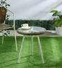 Stem Metal Outdoor Coffee Table in Tan & Cream Finish