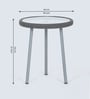 Stem Steel & Braided Rope Outdoor Table In Grey Finish