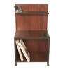 Step Up Side Table In Brown Teak Finish Step Up Side Table In Brown Teak Finish