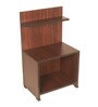 Step Up Side Table In Brown Teak Finish Step Up Side Table In Brown Teak Finish