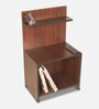 Step Up Side Table In Brown Teak Finish Step Up Side Table In Brown Teak Finish