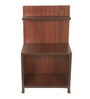Step Up Side Table In Brown Teak Finish Step Up Side Table In Brown Teak Finish