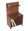 Step Up Side Table In Brown Teak Finish Step Up Side Table In Brown Teak Finish