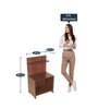 Step Up Side Table In Brown Teak Finish Step Up Side Table In Brown Teak Finish