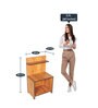 Step Up Side Table In Teak Finish Step Up Side Table In Teak Finish