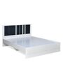 Sterling King Size Upholstered Bed in White Colour