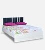 Sterling King Size Upholstered Bed in White Colour