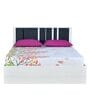 Sterling King Size Upholstered Bed in White Colour