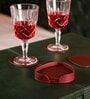 Sterling Maroon Recycled leather (Set of 6) Coasters
