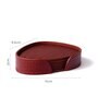 Sterling Maroon Recycled leather (Set of 6) Coasters
