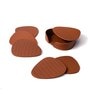 Sterling Brown Recycled leather (Set of 6) Coasters