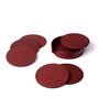 Sterling Round MaroonRecycled leather (Set of 6) Coasters