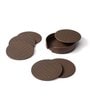 Sterling Round Grey Recycled leather (Set of 6) Coasters