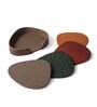 Sterling Brown Cover & Multicolour Recycled leather (Set of 4) Coasters
