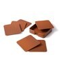 Sterling Brown Recycled leather (Set of 6) Coasters