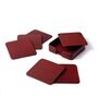 Sterling Maroon Recycled leather (Set of 6) Coasters