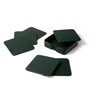 Sterling Green Recycled leather (Set of 6) Coasters