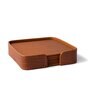 Sterling Brown Recycled leather (Set of 6) Coasters
