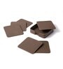 Sterling Light Brown Recycled leather (Set of 6) Coasters