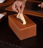Sterling Brown Recycled leather Tissue Paper Box