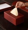 Sterling MaroonRecycled leather Tissue Paper Box