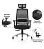 Sthira Office Chair with Seat Slider & Adjustable Lumbar Support in Black colour