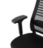 Sthira Office Chair with Seat Slider & Adjustable Lumbar Support in Black colour