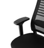 Sthira Office Chair with Seat Slider & Adjustable Lumbar Support in Black colour