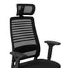 Sthira Office Chair with Seat Slider & Adjustable Lumbar Support in Black colour