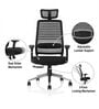 Sthira Office Chair with Seat Slider & Adjustable Lumbar Support in Black colour
