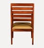 Stigen Sheesham Wood Arm Chair with Seat Cushion In Honey Oak Finish